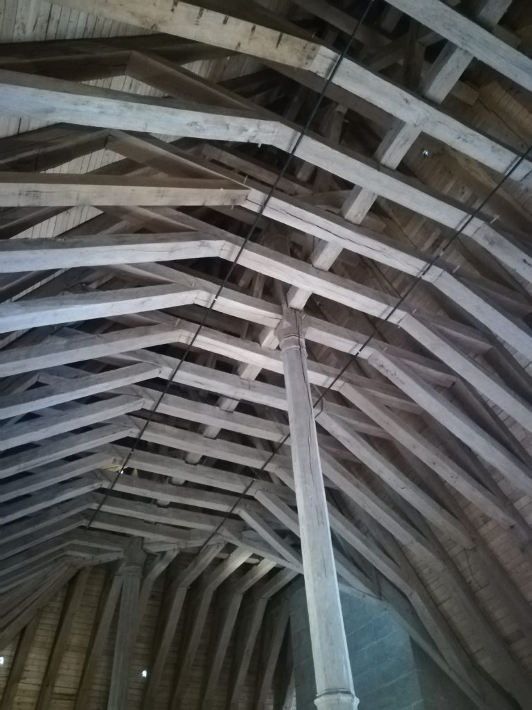 Wooden roof vaulting at Chateau Azay le Rideau in the Loire