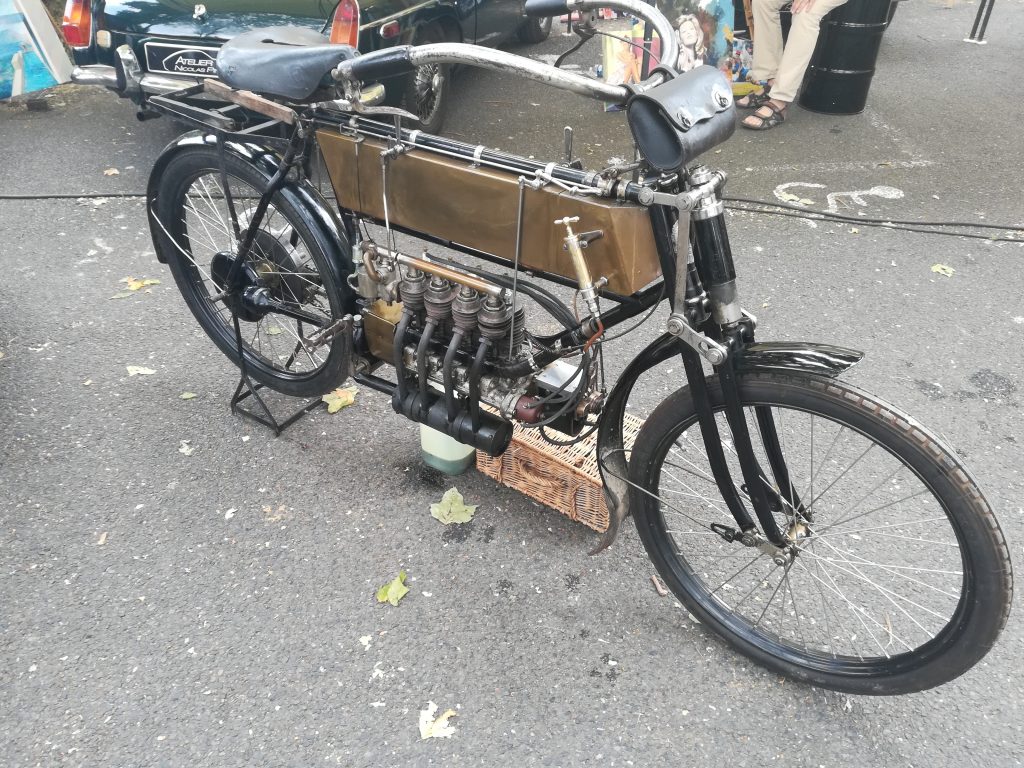 Unusual early motor cycle at Chinon Classic 2019